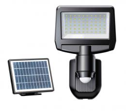 LED bateriov solrn svtidlo se solrnm panelem a PIR TOMI SOLAR 10W NW, 4000K, 1100lm, IP44, Greenlux GXSO015